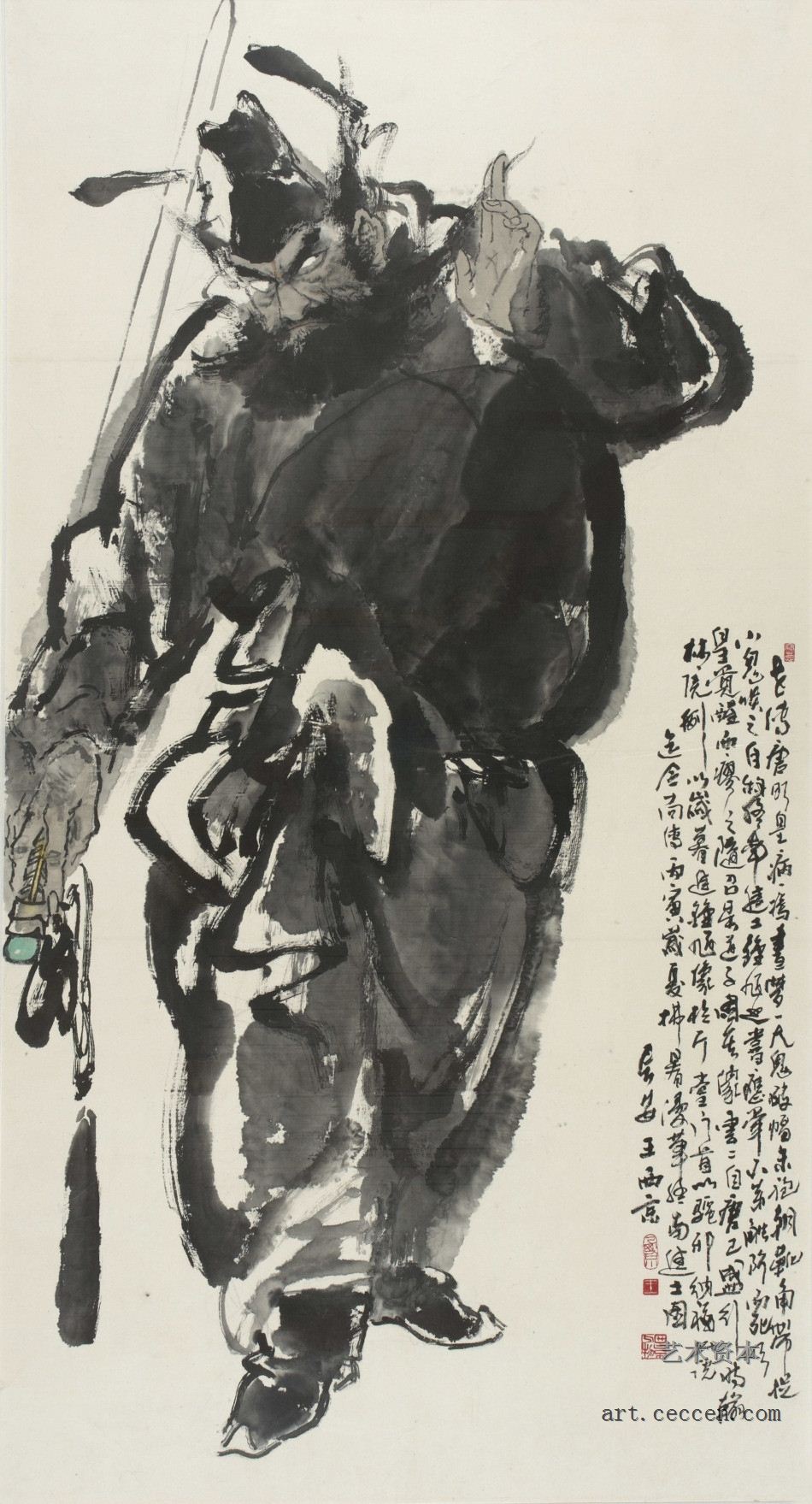 钟馗像 178×94cm 1986年